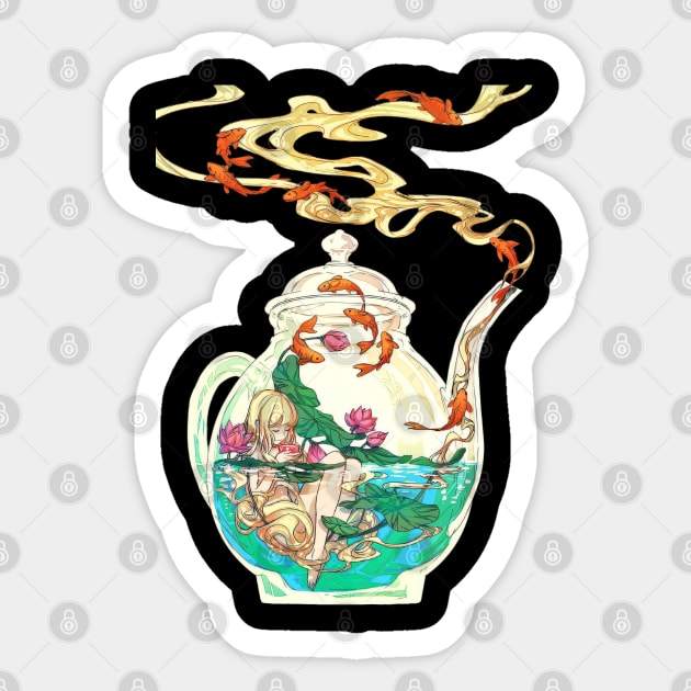 Aquatic Serenity Sticker by hypnohymn